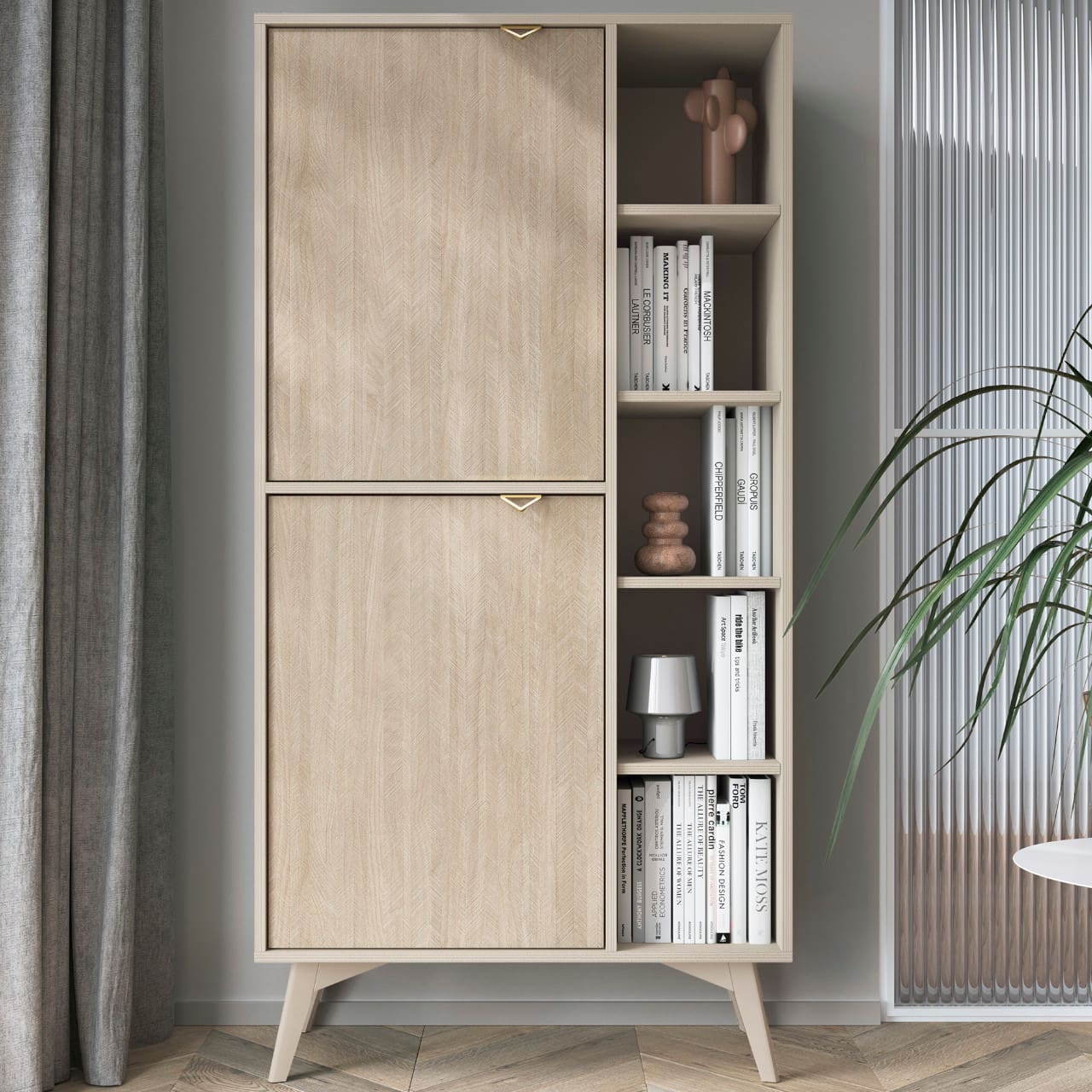 Regál WALD 05 pískově béžová / scandi - Obrázek 6