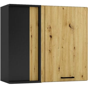 Rohová horní skříňka WNP ELLEN 24 grafit / dub artisan