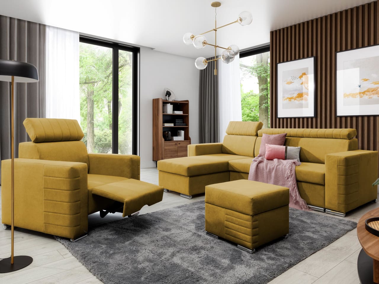 Rohová sedačka PASARO camelia 17158 levá - Obrázek 11