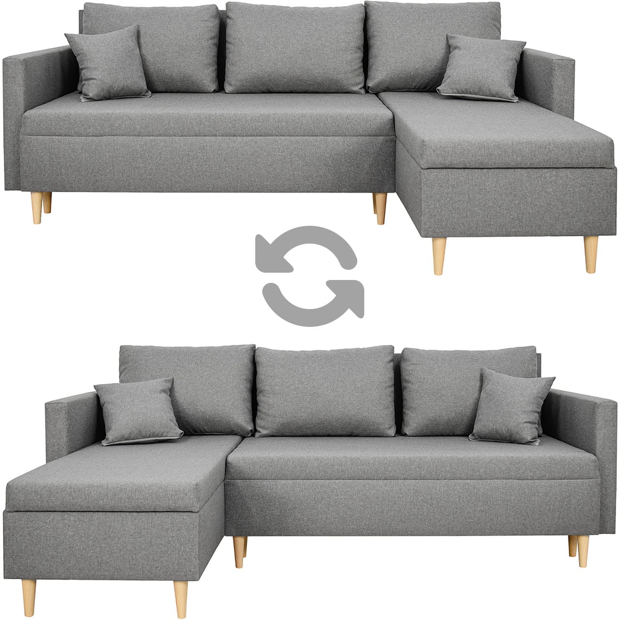 Rohová sedačka SKANDI sawana 17 - Obrázek 13