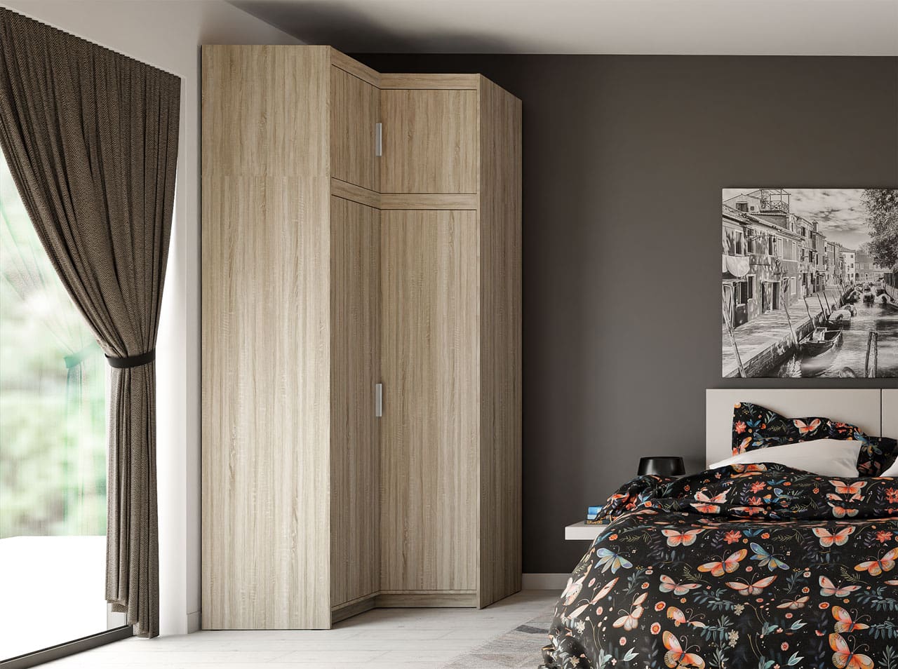 Rohová skříň ELENI 2D sonoma - Obrázek 7