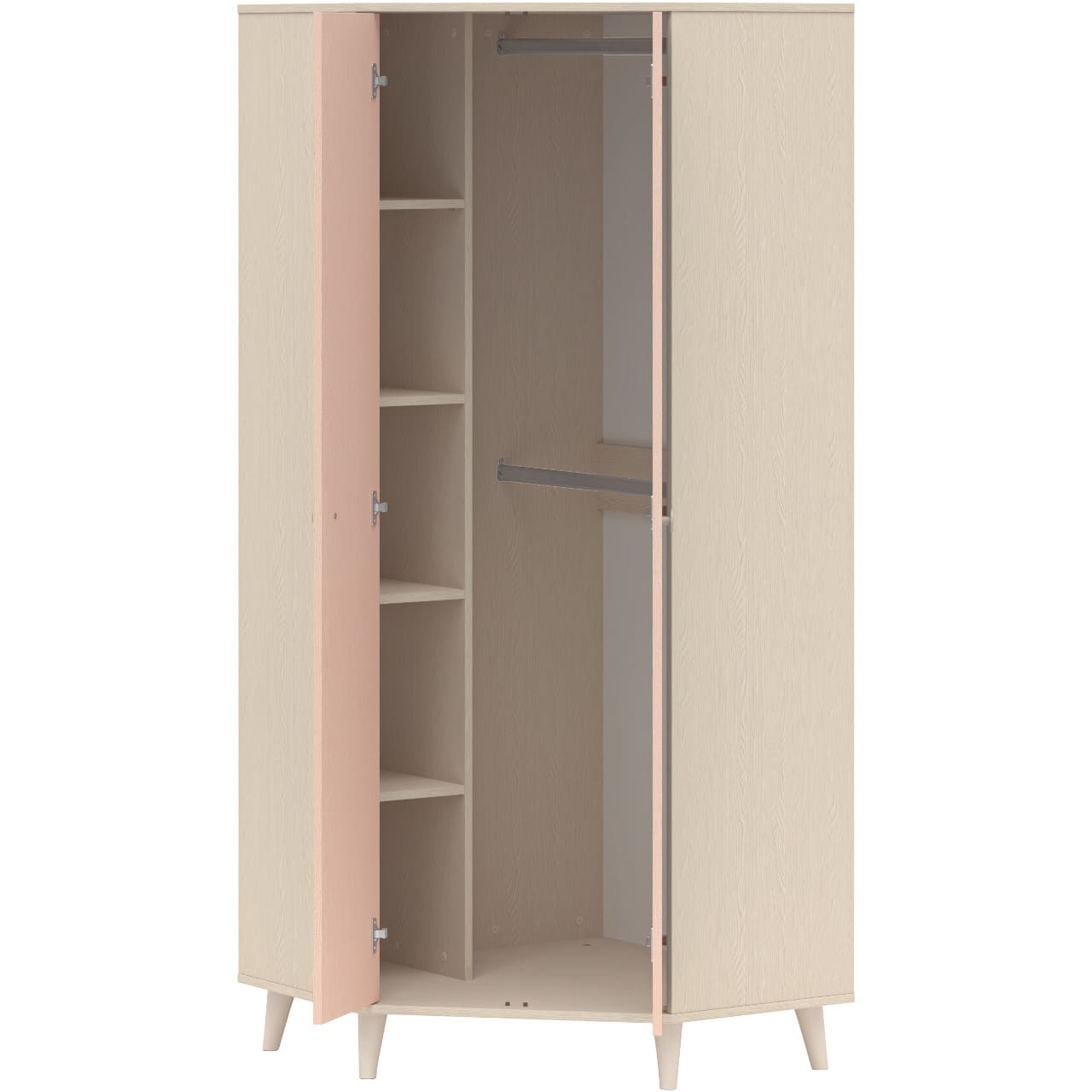 Rohová skříň EVE 01 pouštní písek / millenial pink - Obrázek 3