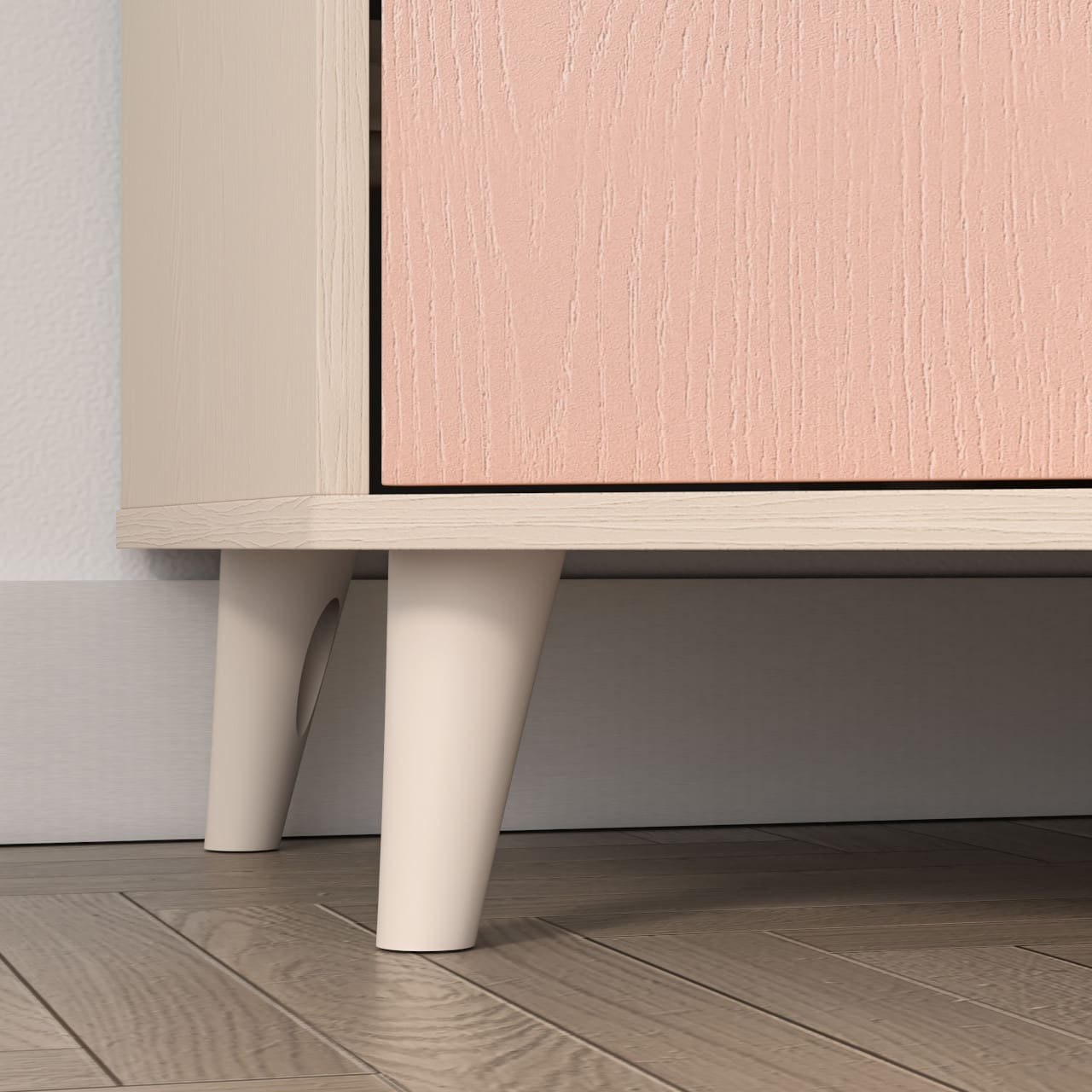 Rohová skříň EVE 01 pouštní písek / millenial pink - Obrázek 9