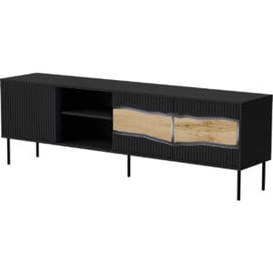 RTV komoda CONTE 190 3D1W černá / dub wotan