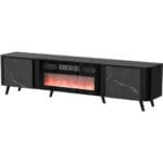 RTV komoda s krbem CANTARE 01 černá / san sebastian