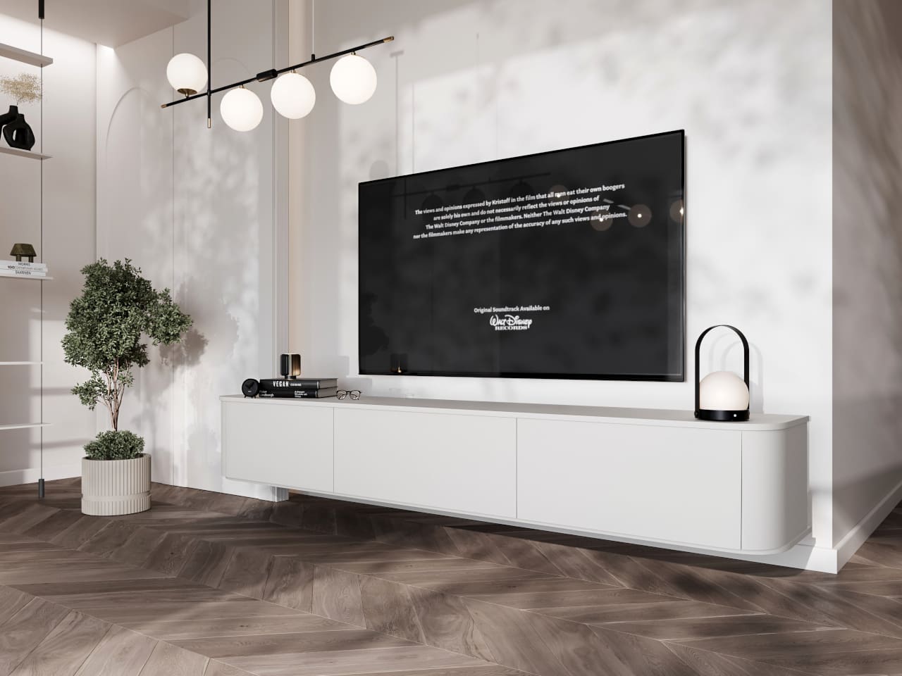 RTV komoda závěsná AZELIO 215 bílá - Obrázek 4