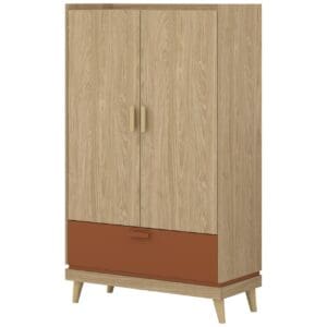 Šatní skříň CANDIS 38 dub olejový / cihlový