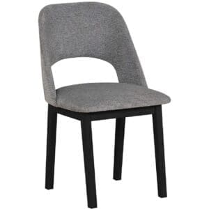 Šedá čalouněná židle DK28 látka 37A