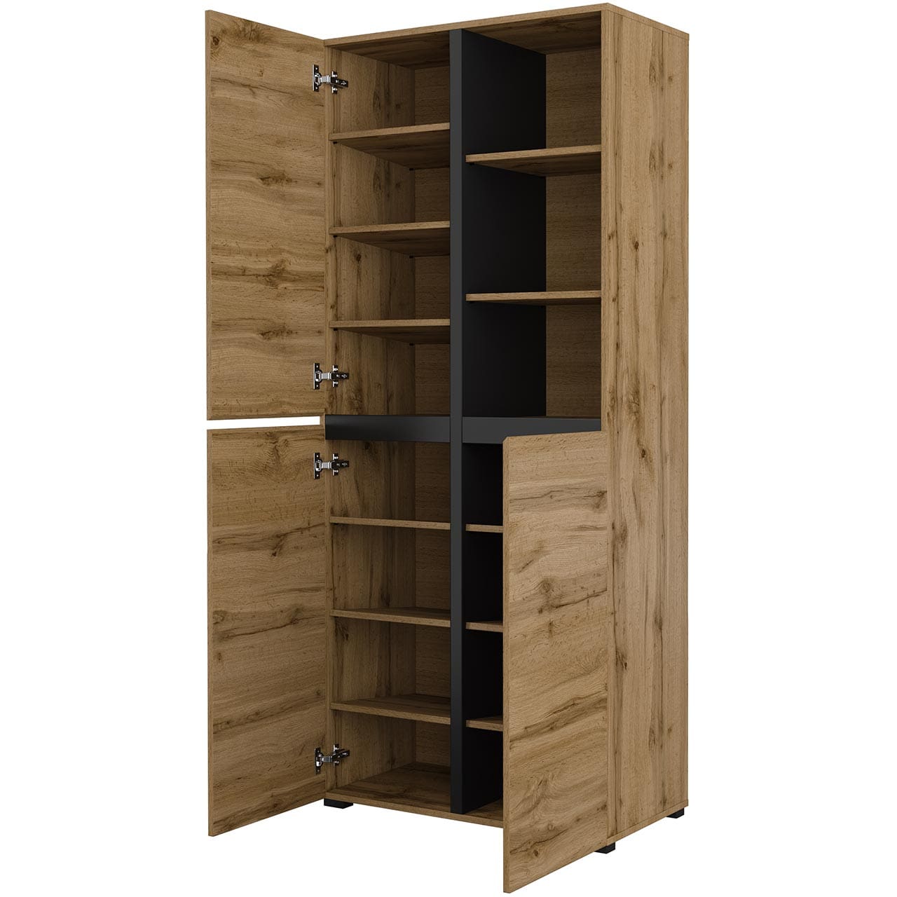 Skříň CROSI 88 dub wotan / černá - Obrázek 3