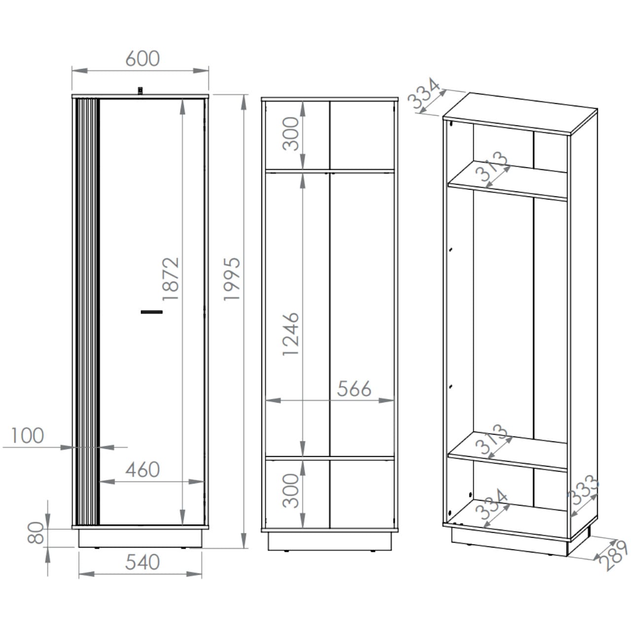 Předsíňová stěna URSA 3 dub craft zlatý + černá - Obrázek 12