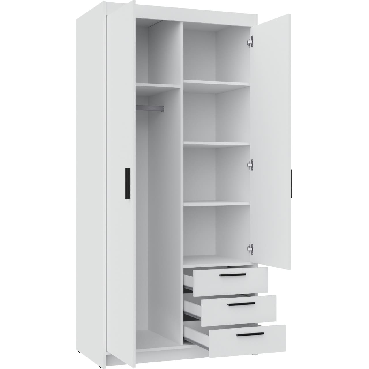 Skříň ELENI 2D3S bílá - Obrázek 4