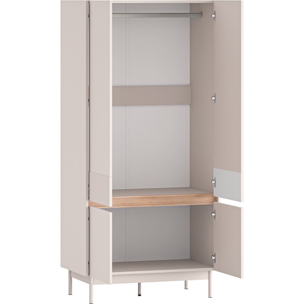 Skříň ERMITE 01 kašmír / dub cremona - Obrázek 3