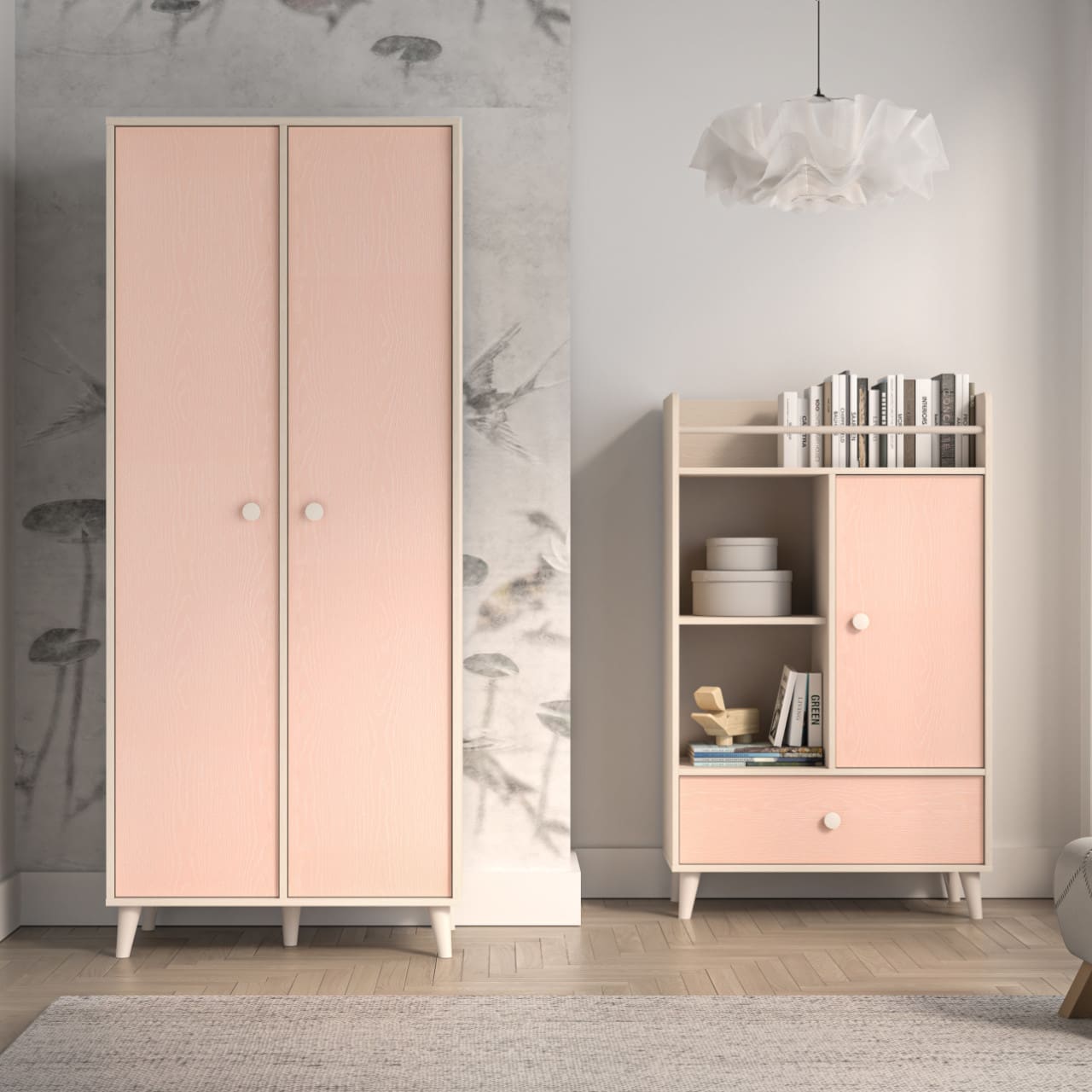 Skříň EVE 02 pouštní písek / millenial pink - Obrázek 10