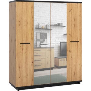 Skříň INEZA IN08 dub artisan / černá