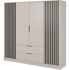 Skříň LAILA 4D kašmír / černá