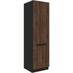 Skříň na vestavou lednici 60 SILVIA 45 černý / ořech okapi