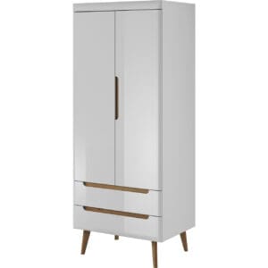 Skříň NARDI 09 bílý lesk / dub riviera