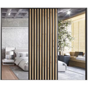 Posuvné dveře ke skříni MERV F8 270 dub wotan / černé