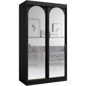 Skříň s posuvnými dveřmi 120 MOGI černá + zlatá