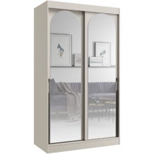 Skříň s posuvnými dveřmi 120 MOGI kašmír + černá