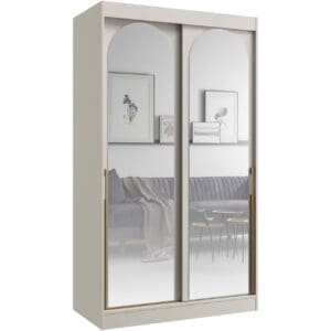 Skříň s posuvnými dveřmi 120 MOGI kašmír + zlatá