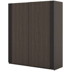 Skříň s posuvnými dveřmi 180 IVAN 16 dub dunin / černá