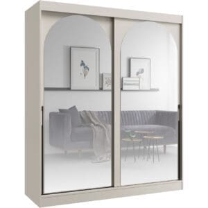 Skříň s posuvnými dveřmi 180 MOGI kašmír + černá