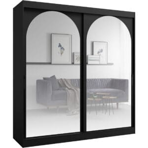 Skříň s posuvnými dveřmi 200 MOGI černá