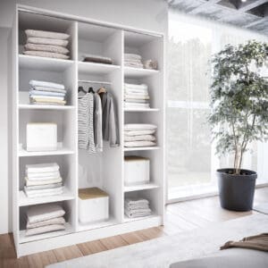 Skříň s posuvnými dveřmi BRITTO A 150 bílá