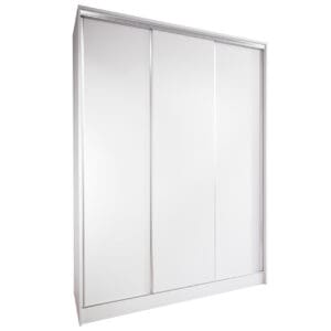 Skříň s posuvnými dveřmi se zásuvkami BRITTO C 150 bílá