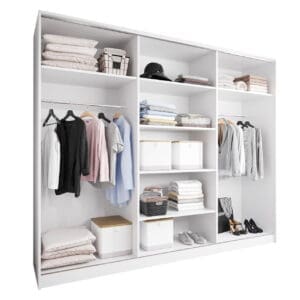 Skříň s posuvnými dveřmi BRITTO B 270 bílá