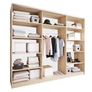 Skříň s posuvnými dveřmi se zrcadlem CORINA A 250 sonoma