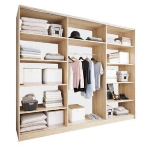 Skříň s posuvnými dveřmi se zrcadlem CORINA A 270 sonoma