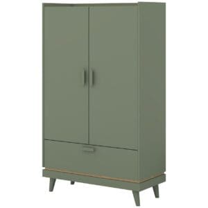 Skříň s šuplíkem CANDIS 38 zelená / dub olejový