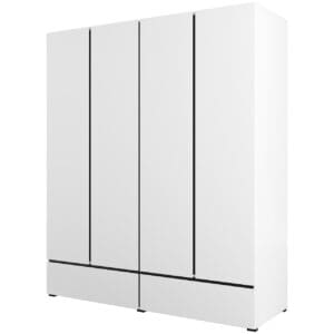 Skříň s šuplíky CROSI 20 bílá / černá