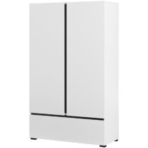 Skříň s šuplíky CROSI 38 bílá / černá