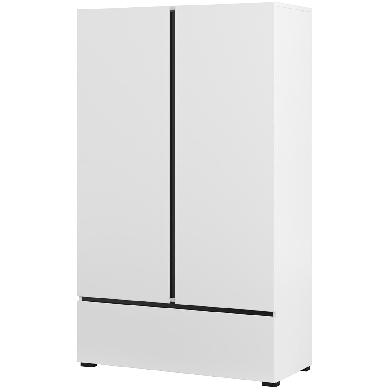 Skříň s šuplíky CROSI 38 bílá / černá