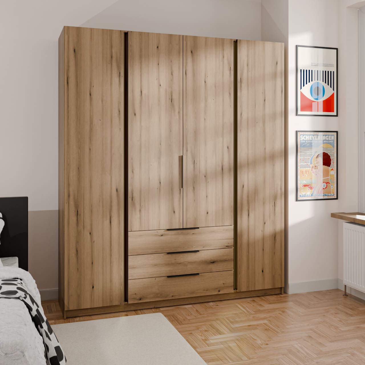 Skříň s šuplíky KAYA 200cm 01 dub evoke - Obrázek 4