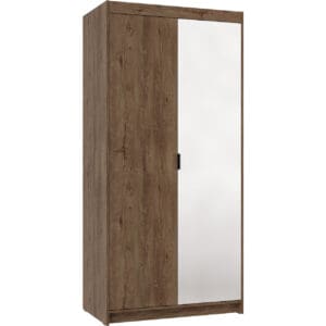 Skříň se zrcadlem ELENI 2D1L dub lefkas