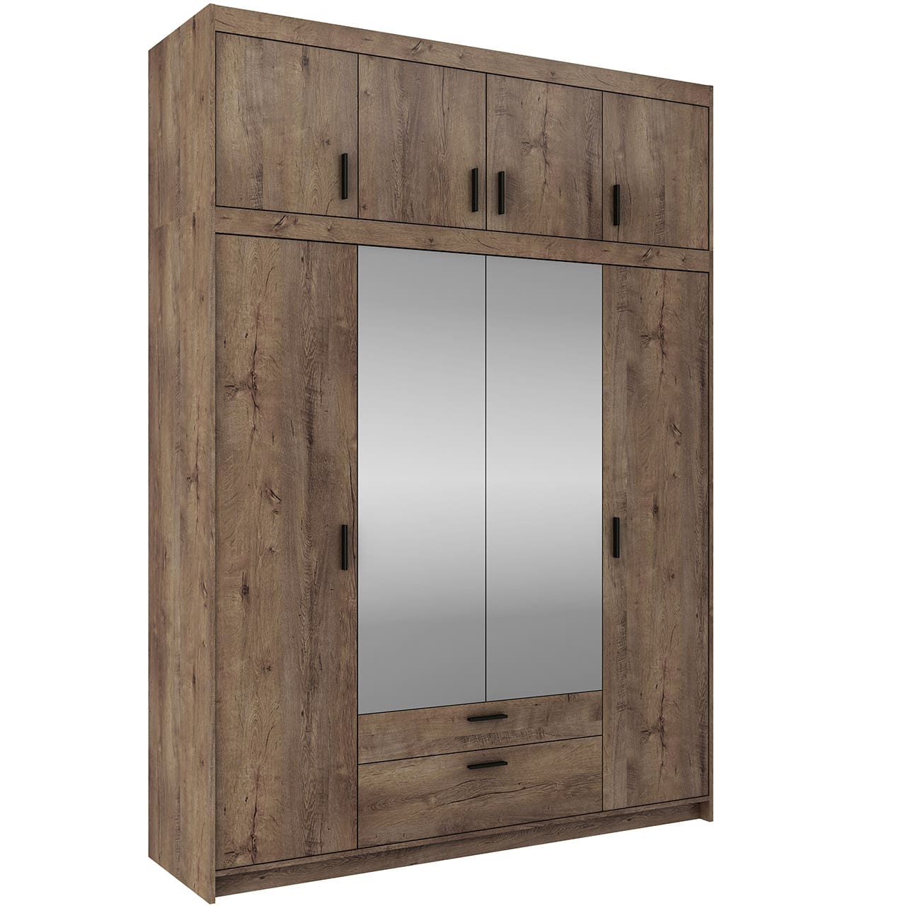 Skříň se zrcadlem ELENI 4D2S dub lefkas - Obrázek 3