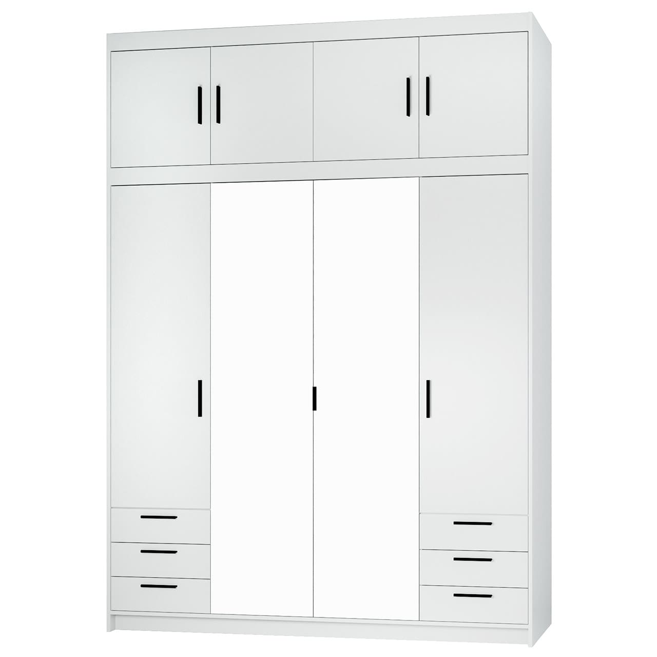 Skříň se zrcadlem ELENI 4D6S bílá - Obrázek 5