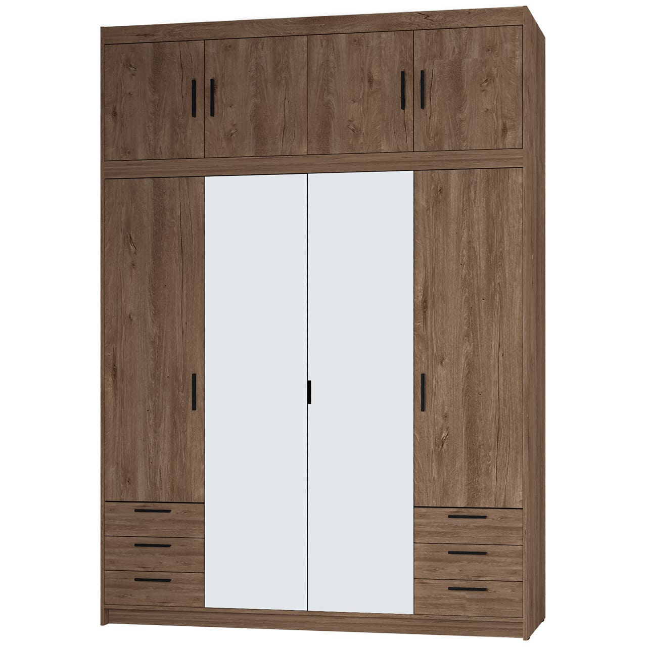 Skříň se zrcadlem ELENI 4D6S dub lefkas - Obrázek 5