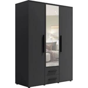 Skříň se zrcadlem MAXIS 12 černá