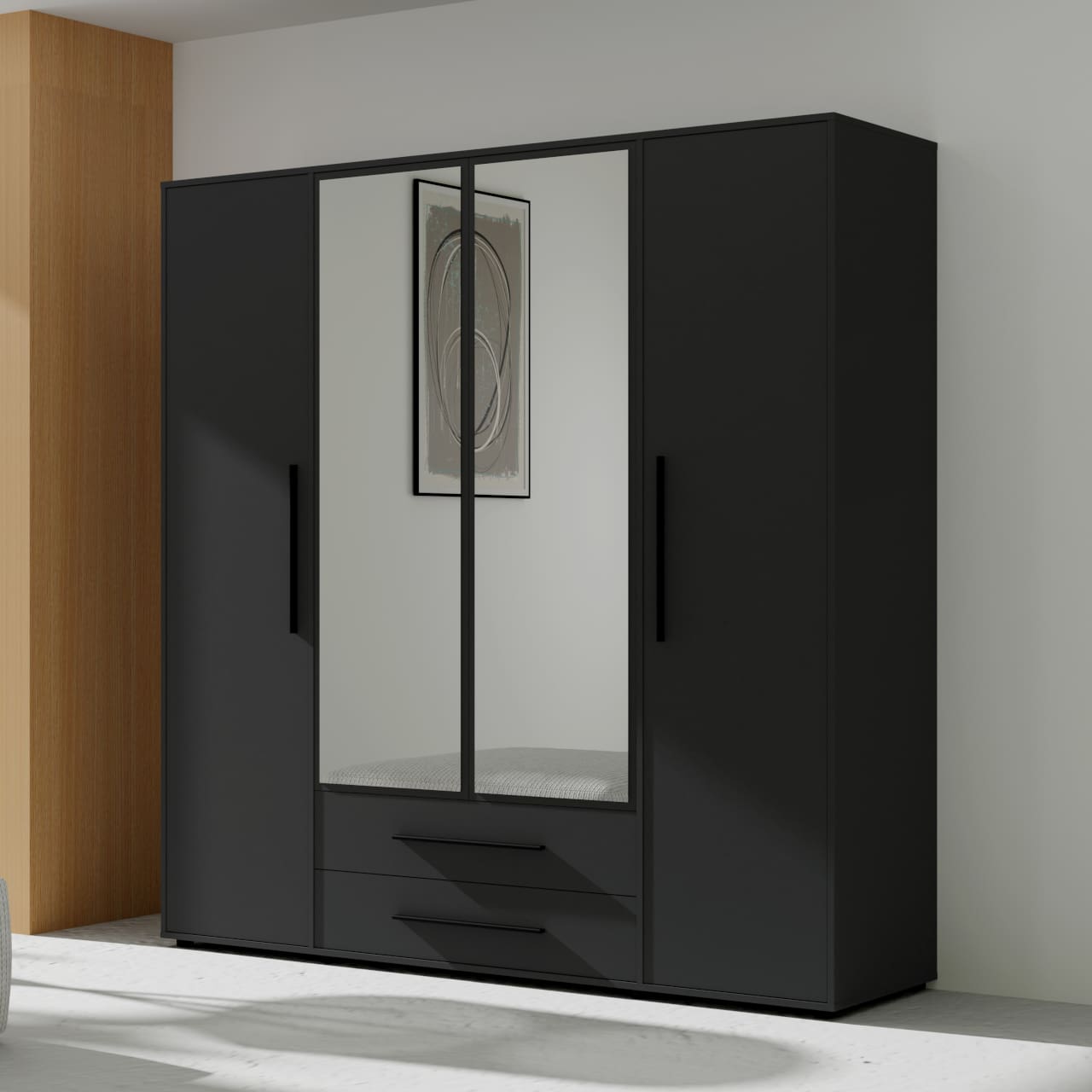 Skříň se zrcadlem MAXIS 13 černá - Obrázek 4