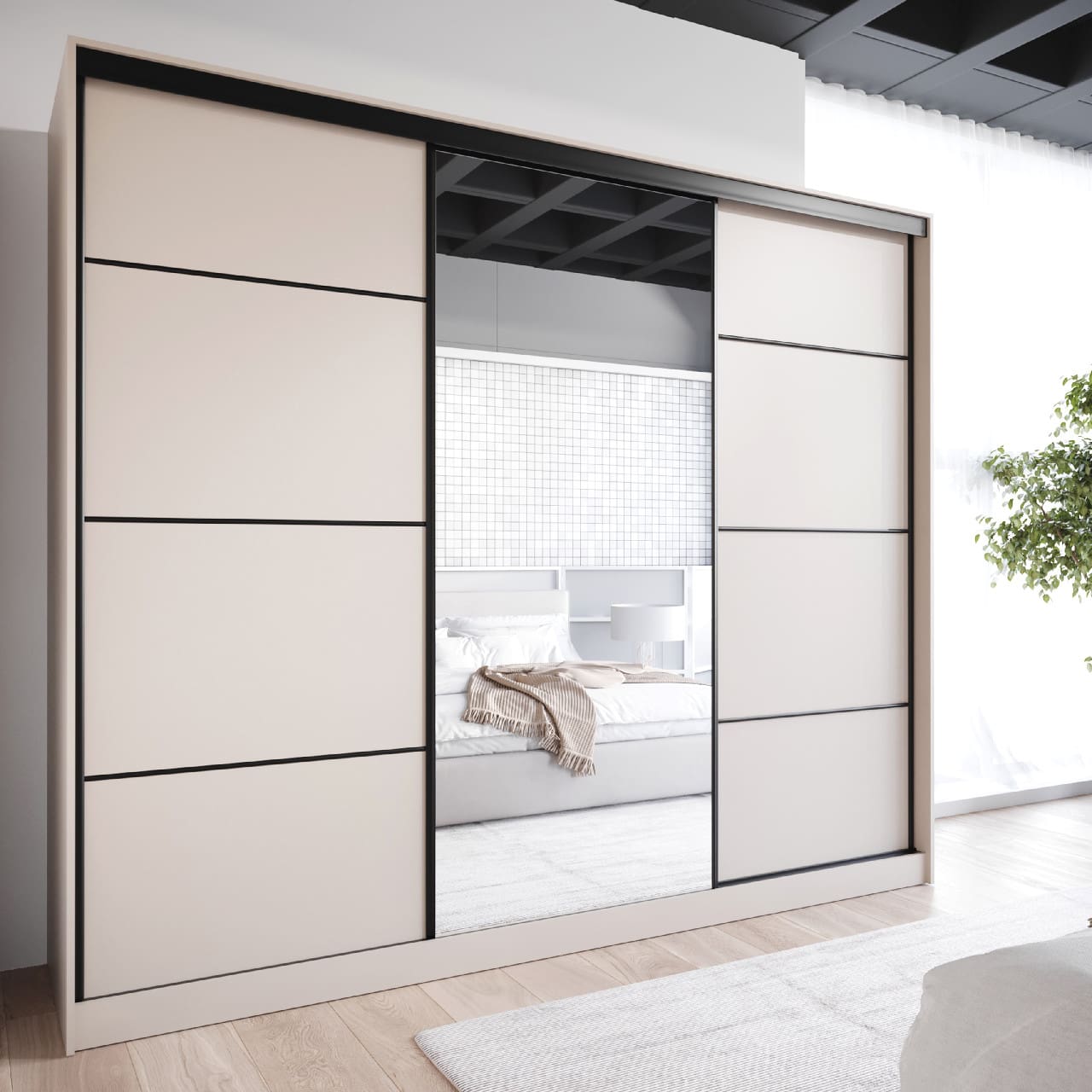 Skříň se zrcadlem NOVI A 270 kašmír - Obrázek 4