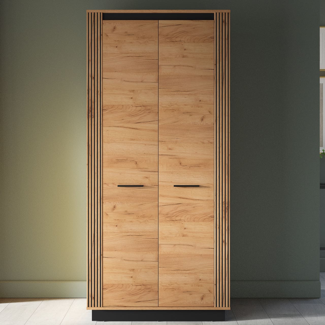 Skříň URSA 03 dub craft zlatý + černá - Obrázek 4