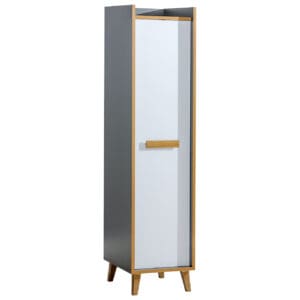 Skříň WERSA W2 antracit / dub riviera / briliantová bílá