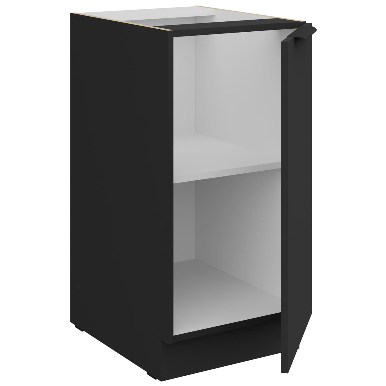 Skříňka dolní 40 ERIS 12 černý mat / černý - Obrázek 2