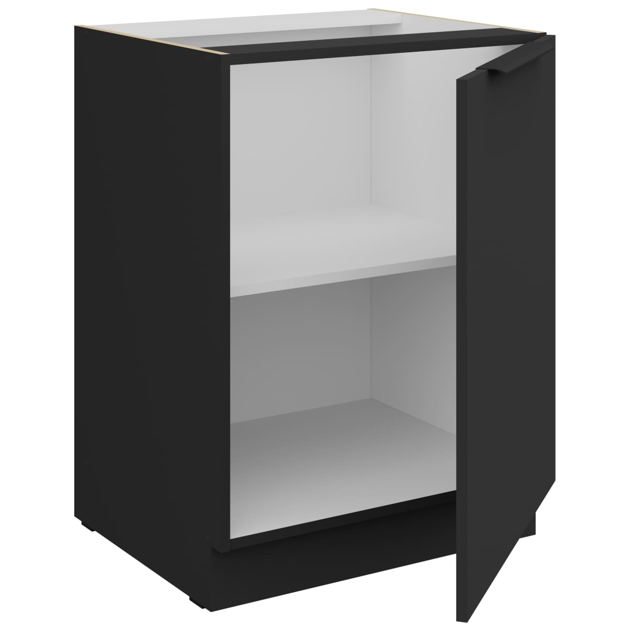 Skříňka dolní 60 ERIS 06 černý mat / černý - Obrázek 2