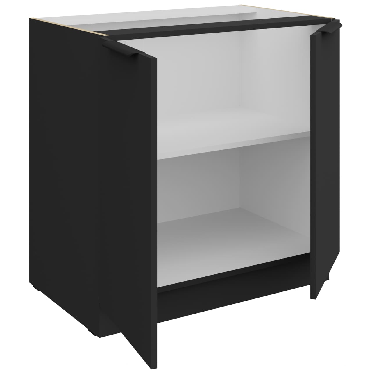 Skříňka dolní 80 ERIS 03 černý mat / černý - Obrázek 2